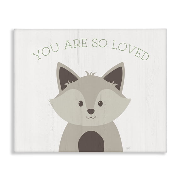 Stupell Industries Scandinavian So Loved Smiling Fox Canvas Art, 20 x 16, by Natalie Carpentieri