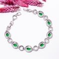 thumbnail image 5 of Chrome Diopside, CZ 925 Sterling Silver Adjustable Bracelet 7-8" B132222, 5 of 6
