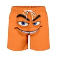thumbnail image 5 of ibiyuan Mens Funny Swim Trunks Cute 3d Cartoon Face Stretch Swimming Board Shorts Drawstring Waist Mens Bathing Suits Beach Surf Swimwear, 5 of 5