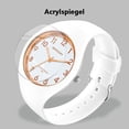 thumbnail image 2 of Reloj analógico de cuarzo sencillo, informal, deportivo, resistente al agua, con esfera grande y correa de silicona para mujer y niña, 2 of 5