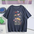 thumbnail image 2 of Floruhand Women's Vintage Flowers Shirt Casual Boho Floral Printed T-Shirt Sunflower Wildflowers Graphic Tees Tops for Girl, 2 of 4