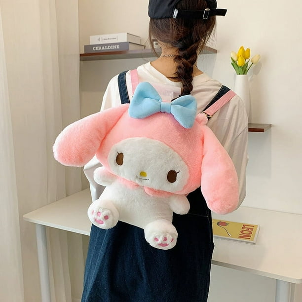 Opciones Kawaii Kuromi Messenger bag suave peluche hombro kuromi hello kitty kt bolso de felpa para niñas regalos