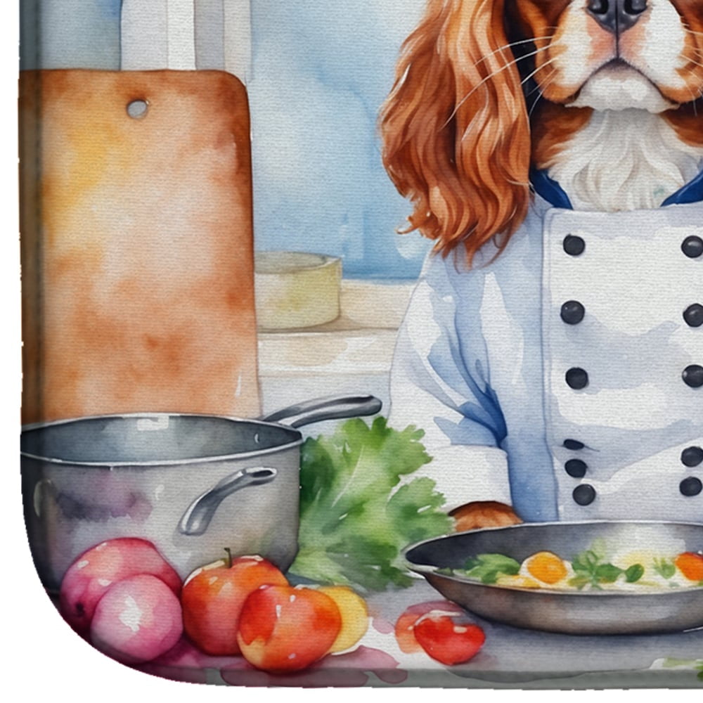 Cavalier Spaniel The Chef Dish Drying Mat