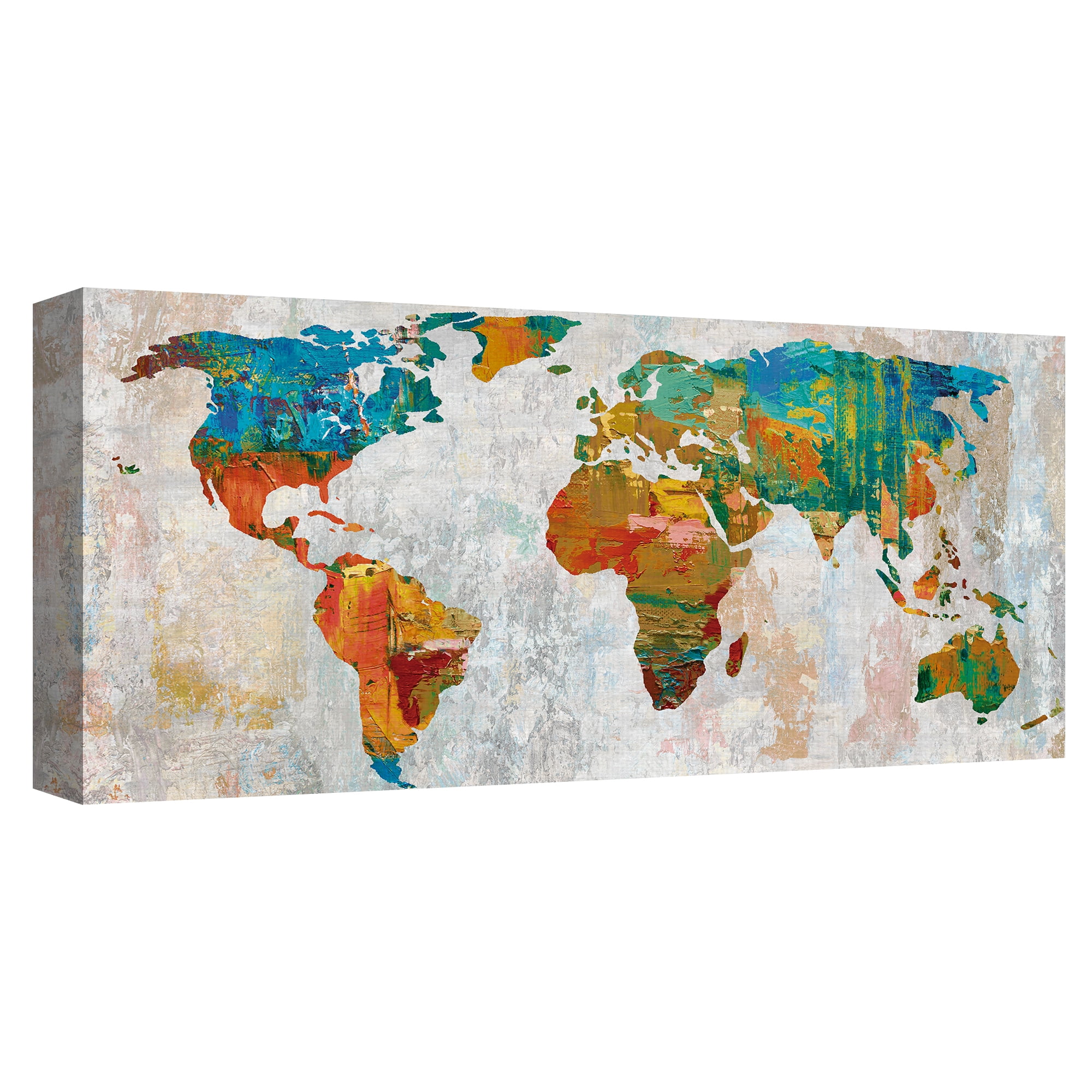 Abstract World Map by Paul Duncan Map of the World Canvas Art