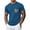 Blue, variant on TKKCS Mens Short Sleeve T-Shirt with Print Pocket- Pullover Lightweight Summer Casual Breathable Crew Neck Tees Light Blue Size 2XL