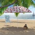 thumbnail image 1 of Mainstays 7 ft. Cherries and Daisies Octagonal Beach Umbrella, 1 of 9