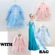 thumbnail image 2 of Vestido informal de algodón 100 % de Frozen Elsa Disney para niñas pequeñas, vestido de princesa, estampado de Elsa, reina de las nieves, línea A, bolso de otoño, ropa, 2 of 5
