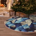 thumbnail image 6 of Daiia Abstract Blue Squares Drawing Merry Christmas Tree Skirt , Xmas Large Lace-up Tree Skirt, Santa Snowflakes Rustic Home Decorations New Year Party Farmhouse Decor-48", 6 of 7