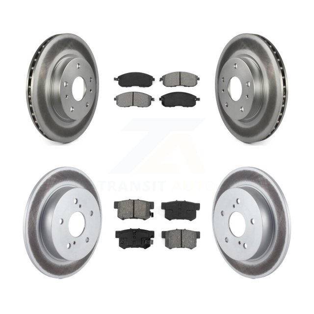 Transit Auto Front Rear Coated Disc Brake Rotors and Semi-Metallic Pads Kit for Car Suzuki SX4 Crossover KGS-100999