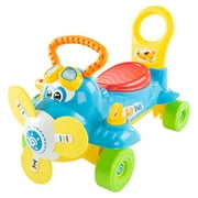 Lil' Rider Ride On Toy Airplane - Electronic Wheeled Scooter and Push Plane with LED Propeller, Sound Effects and Music for Babies and Toddlers