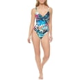 thumbnail image 2 of Calvin Klein LAPIS MULTI TROPICAL RAINFOREST One-Piece Swimsuit, US 10, 2 of 4