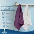 thumbnail image 5 of Dan River Washcloth pack of 20 Assorted Purple and White High-Quality Cotton Multipurpose Wash Rags for&nbsp;Body&nbsp;and&nbsp;Face, 5 of 8