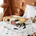 thumbnail image 5 of meiyoeat Hello Cat Zipper Twin Comforter Sets with Fitted Sheet and 2 Pillowcases,Cute Print Zipper Bedding Set For Girl,Reversible,4-Piece, 5 of 7