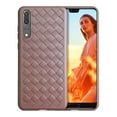 thumbnail image 1 of PANDACO Brown Leather Cross-Weave Case for Huawei P20, 1 of 3