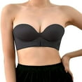 thumbnail image 3 of 2 Pack Women Hand Shape Front/Back Buckle Custom Lift Invisible Wirefree Anti-Slip Strapless Push Up Bra, 3 of 7