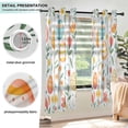 thumbnail image 3 of Yayeee Window Curtains Light Filtering 63"x42" Grommet Panel Pair Home Living Room Decor, Floral Easter Eggs, 3 of 7