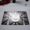thumbnail image 3 of MKHERT Cool Rendering Basketball in Metallic Silver Color Placemats Table Mats for Dining Room Kitchen Table Decoration 12x18 inch,Set of 6, 3 of 4