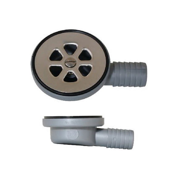 New Drain & Accessories scandvik 10307p 1" Hose Barb Outlet Flush Mt. Shower/Cockpit Drain