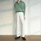 thumbnail image 3 of Pantalones de verano para hombre de talla grande, rectos, negros, 2024, de tela, vintage, elastano, antiarrugas, elegantes, de lujo, 3 of 5