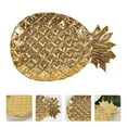 thumbnail image 4 of DRAFIDEEP Ceramic Jewelry Storage Plate Golden Pineapple Design 1Pack Ideal for Bedroom Dresser 11.8x5.2in, 4 of 8
