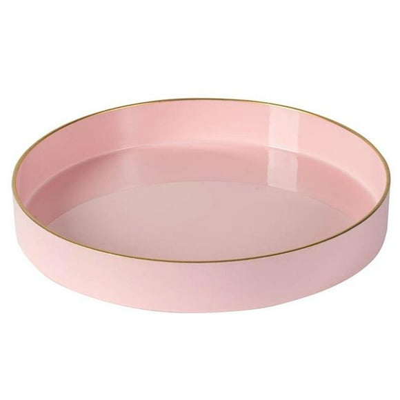Pink Round Decorative Tray