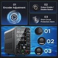 thumbnail image 2 of Fuente de alimentación DC HANGELL variable 30 V 5 A con USB y tipo C, 2 of 7