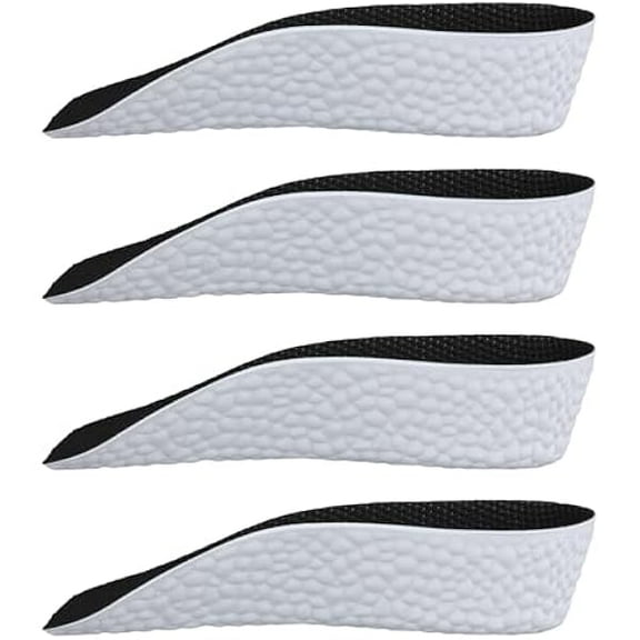 WEEKS 2 Pairs Orthopedic High Pads, 1 Inch Orthopedic High Heel Pads Arch Support Insoles High Pads Orthopedic Height Increase Insoles for Men Women(Black)