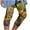 Yellow-Pants, variant on Inverlee Womens Plus Size Capri Yoga Pants Summer Trendy Floral Print Gym Leggings Casual Slim Fit Stretchy Bottoms