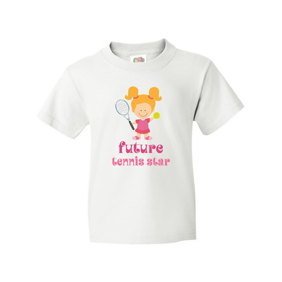 Inktastic Future Tennis Star Girl Youth T-Shirt
