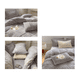 thumbnail image 3 of Xiao Hua Juego de sábanas, juego de sábanas y fundas de almohada, juego de cama individual, ropa de cama de hotel, decoración del hogar (Gray), 3 of 5