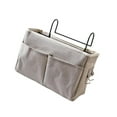 thumbnail image 1 of destyer Bedside Caddy Storage Bag for College Dorm 2 Side Hooks Pockets Gray, 1 of 8