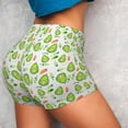 thumbnail image 4 of Kdxio Kawaii Avocado Print Workout Shorts for Women Seamless Soft Smooth Gym Yoga Scrunch Active Shorts, 4 of 9