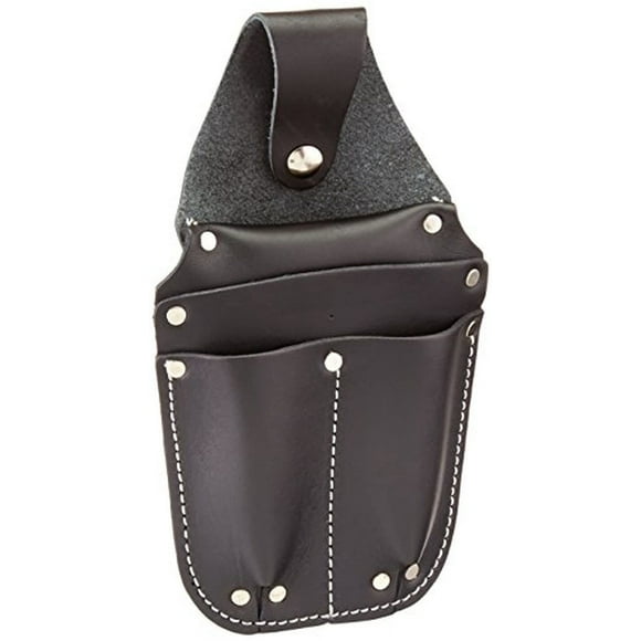 Pocket Caddy Occidental de piel negra con 4 bolsillos y portaherramientas