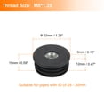 thumbnail image 2 of 6Pcs Inserts for Round Tubes with M8 Thread, for 32mm/1.26" OD Round Tube, Round Black Plastic Plug Caster Insert Chair, 2 of 7