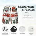 thumbnail image 3 of Balery Christmas Houses Mens Swim Trunks Swim Shorts for Men Quick Dry Inseam Beach Shorts with Compression Liner Pocket-Large, 3 of 9