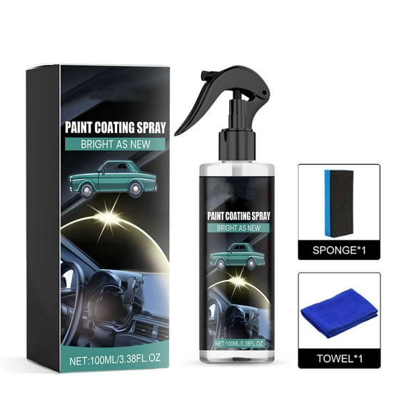 Kieccall Paint Coating Spray Car Plastic Refurbishing Agent - Plastic Polish Spray with Restorative Formula for Automotive Interiors, 100ml