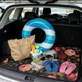thumbnail image 2 of Xixirimido All Weather Car Trunk Mat 29" x 39" Decorative Cargo Liner, Heavy Duty Rear Trunk Protector Universal Auto Interior Accessories, Rose Floral Skull, 2 of 7