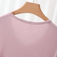 thumbnail image 5 of LIZUOJUN Modal Pajamas for Women V Neck Short Sleeve Long Pants Wide Leg Soft Stretchy Lightweight Sleepwear Loungewear 2 Piece Set Summer Spring - 2XL, 5 of 5