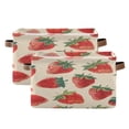 thumbnail image 2 of Square Storage Basket 14.2*10.2*8.3 Inch One Sizex2 Shelf Basket Open Home Storage Bins Bedroom Storage Basket Closet Storage Stylish Decor Red Strawberry, 2 of 9