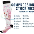 thumbnail image 4 of FREEAMG High Elasticity Compression Socks, High Knee Socks Adult Universal Leisure Relieve Fatigue,Cute Valentine's Day Gnomes Travel Daily with Running (2 Pair), 4 of 7