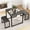 Black, variant on Aiho 25.6" Dining Table Set for 2, Kitchen Table with 2 Stools, Wood Dining Room Dinette Sets with Metal Frame for Breakfast Nook and Small Space - Black