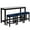 Blue, variant on New Classic Furniture Celeste Collection 4 Pcs Wood Bar Set with Stools, Black/Gray