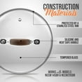 thumbnail image 3 of NutriChef Cooking Pot Lid 2.5 Quart - See-Through Tempered Glass Lids, Stainless Steel Rim, Brown, 3 of 5