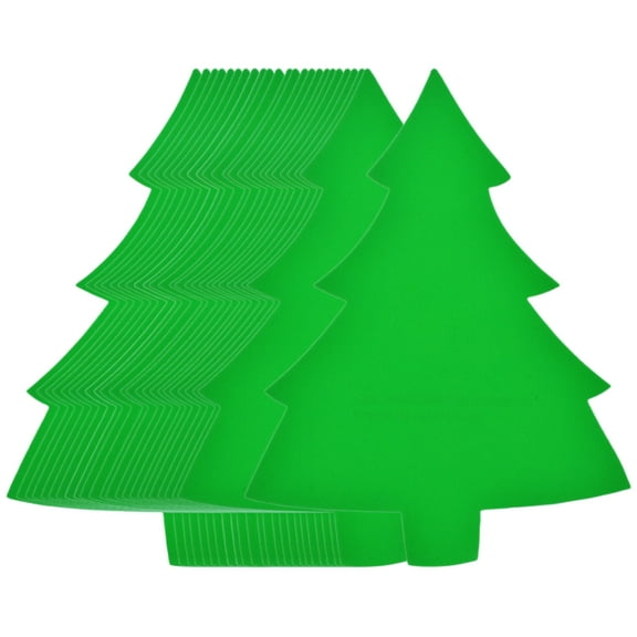 (24) Foam DIY Green Christmas Tree, 8-inch Decorative Shape for Crafts Bulletin Board Cutouts Classroom Home Office Decor Winter Snowflake Xmas Decorations Holiday Party Supply with Bonus Mabvdsa