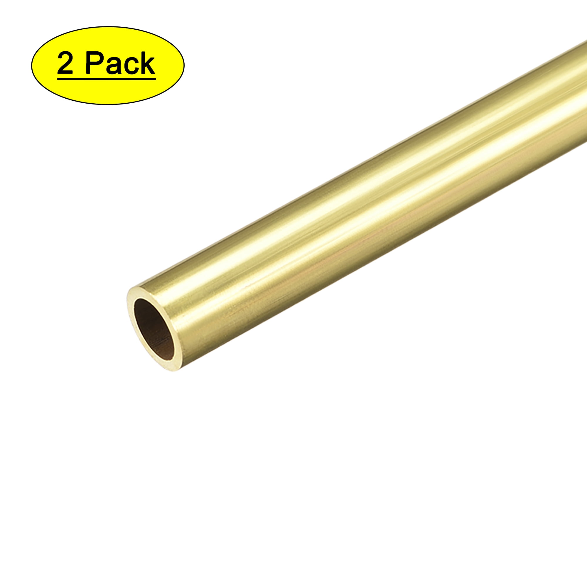 uxcell Brass Round Tube 300mm Length 8mm OD 1.5mm Wall Thickness Seamless Straight Pipe Tubing 