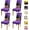 Purple, variant on Halloween Chair Covers，Halloween Dining Chair Protectors, Stretch Dining Chair Cover,Washable Kitchen Parsons Chair,Removable Suitable for Halloween Kitchen Restaurant Decor(4Pcs,Purple)