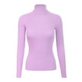 thumbnail image 1 of Made by Olivia Women's Solid Long Sleeve Turtleneck Slim Fit Ultra Stretch Comfort Sweater, 1 of 4