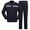Black, variant on Mens Work Utility Sets 2 Piece Long Sleeve Reflective Workwear Mechanic Suit Windproof Waterproof High Visibility Coats and Pants