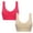 Hot Pink, variant on 2pc Yoga Sports Bras for Women High Support Gym Bras Comfy No Underwire Running Workout Bras Breathable Yoga Bras