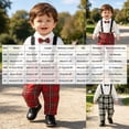 thumbnail image 4 of Paguaki Baby Boy Clothing Set Winter Baby Boy Clothes Outfits Romper And Bow Tie Plaid Suspenders Pants Gentleman Set 0 6 9 12 18 24 Months, 4 of 4